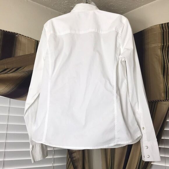 Classic Button-Up by Faded Glory Stretch Blood Size 14 - Picture 5 of 15